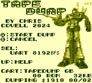 TapeDump title screen